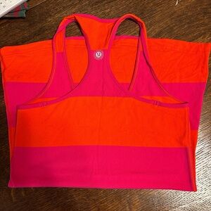 Lululemon Athletica Bold Red and Pink Racerback Tank